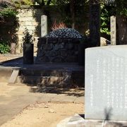 慶喜のお墓に行く方向は案内看板と前には息子のお墓が