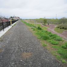 改良工事した堤防