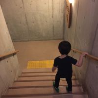 長い階段を下ります