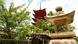 宮島～６～朱色が美しい「五重塔」