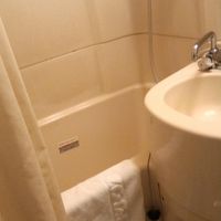 浴槽は少し狭い。シャワーですな