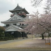 復元の天守閣と表門と櫓があります。