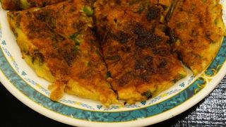 新幹線乗車前に名物のねぎ焼き