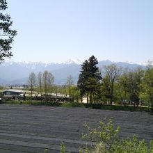 大王わさび農場から見る北アルプス