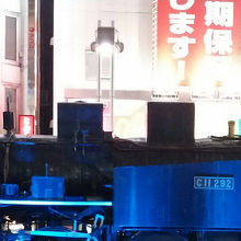 ライトアップされたSL