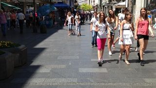 ベオグラードを代表する賑やかな通り