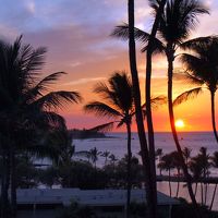 部屋から夕日が綺麗に見えました