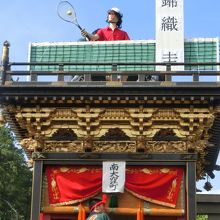 2015   曳山の上に錦織圭選手