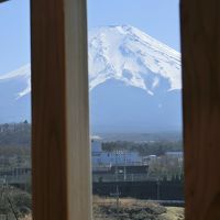 露天風呂から見た富士山