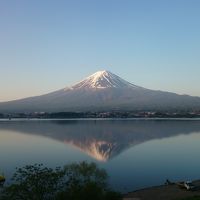 部屋のベランダから見た富士山