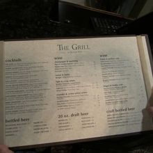 飲み物のメニュー