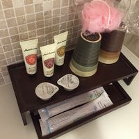 シャンプーはボディーシャンプーも兼ねたものが備え付けで。