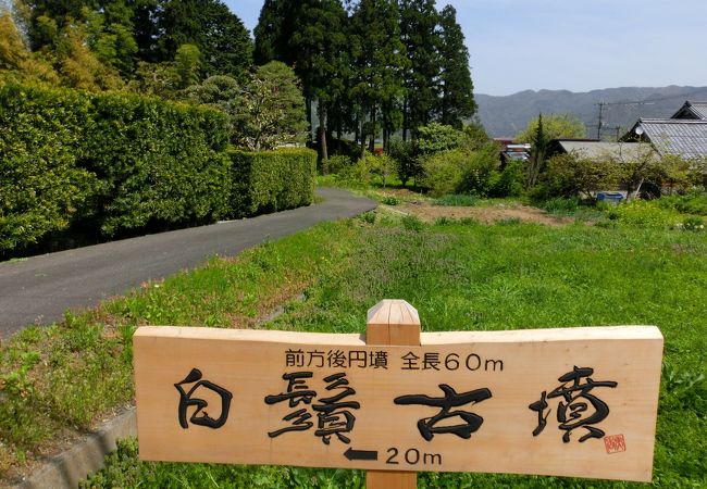 古墳の上に白髭神社が建っている