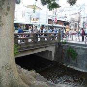 高瀬川にかかる小さな橋