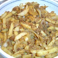 日替わりメニュー「あらびきポークと野菜のオリエンタル炒め」