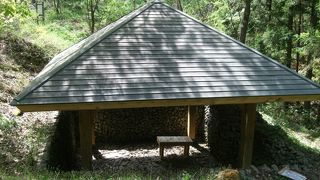 ６月にオオタカネバラの赤い花が見られます