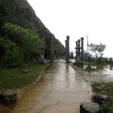 神社跡全景