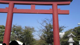 鶴岡八幡宮の参道の段葛の入り口付近にある鳥居