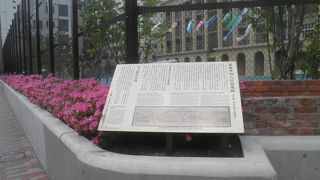 鯉のぼりと花壇