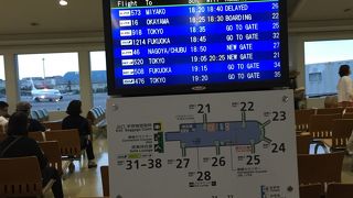 最近では一番都会で大きな空港になっています。