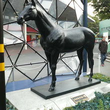 往年の名馬「ハイセイコー」の人形があります。