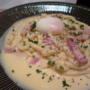 創作うどんが美味しいです！