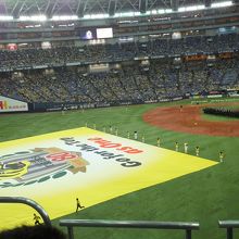 大弾幕と六甲颪合唱