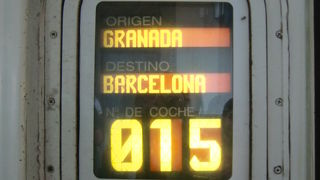 夜行電車でバルセロナ行き