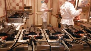 ミッキーシェイプのワッフルが可愛い☆