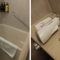 部屋付きの浴室。レディース・シングルのアメニティは豊富