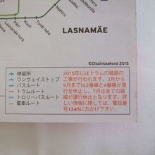 配布されていた路線図に明記されています。