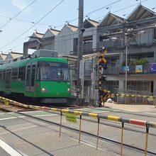 北側踏切からの風景