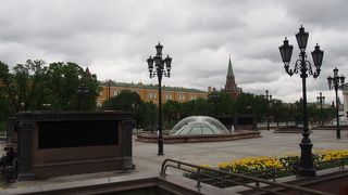 赤の広場を北側に出た広場