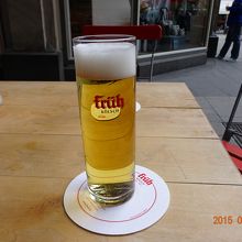 一口ビールですね