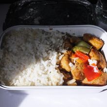 事前予約しておいたベジタリアンミール