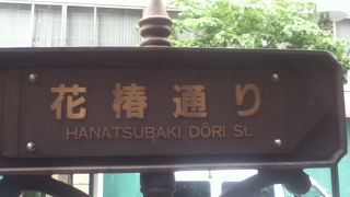 街路樹の出雲椿から名づけられた通り