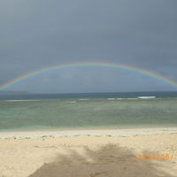 スコールの後に虹がでました