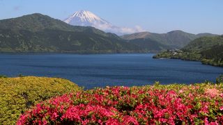 箱根の観光名所の湖