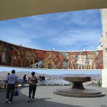 展望台内側の壁画