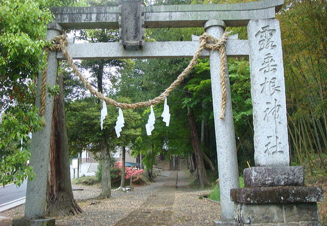 唐沢山の麓の神社。