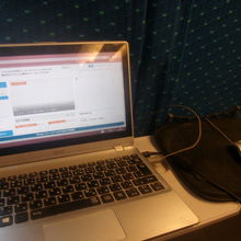 京都までの約50分、「ひかり」でゆっくりとPC作業を…