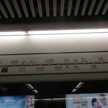 ホームの上を見れば行く方向が判ります