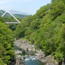 高津戸橋からはねたき橋方面を眺める