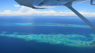 セブの海を遊覧飛行