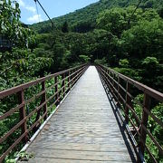 渓谷に掛かる穴場的スポット？な吊り橋