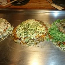 注文したお好み焼き