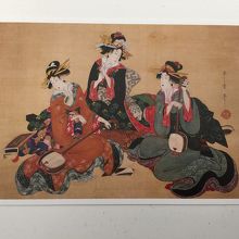 二代喜多川歌麿 「三美人音曲図」