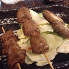 はつ、カルビ、椎茸