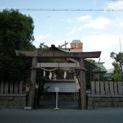 大阪の桜の名所にある神社