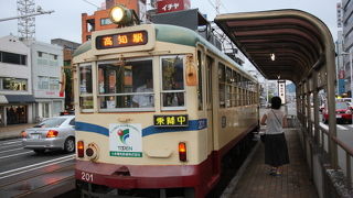 かわいらしい路面電車